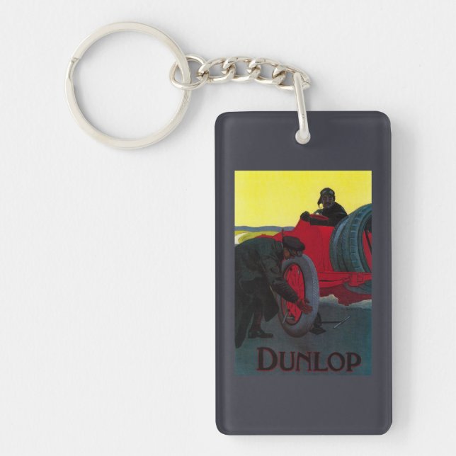 Dunlop Vintage PosterEurope Key Ring (Front)