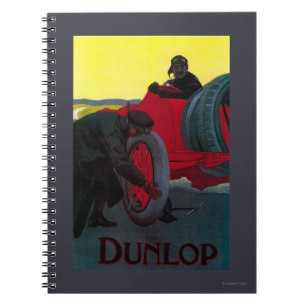 Dunlop Vintage PosterEurope Notebook