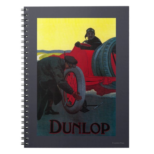 Dunlop Vintage PosterEurope Notebook (Front)