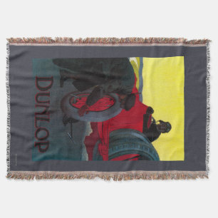 Dunlop Vintage PosterEurope Throw Blanket