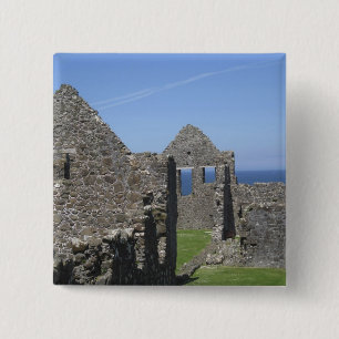 Dunluce Castle near Bushmills and Portrush, 15 Cm Square Badge