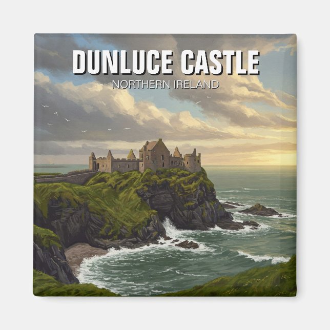 Dunluce Castle Northern Ireland Travel Magnet (Front)
