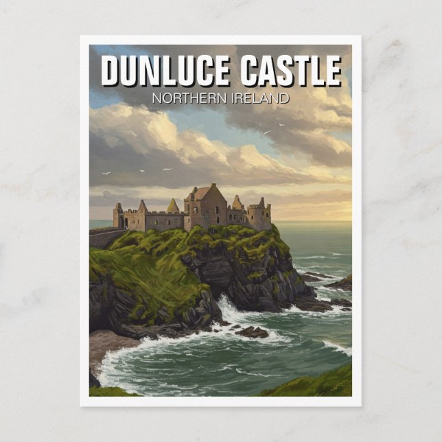 Dunluce Castle Northern Ireland Travel Postcard (Front)