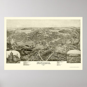 Dunmore, PA Panoramic Map - 1892 Poster