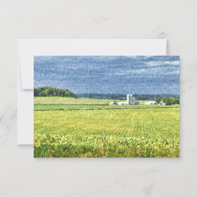 Dunn County, Wisconsin Farm Scene Thank You Card (Front)