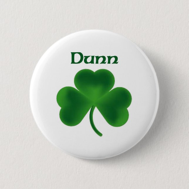 Dunn Shamrock 6 Cm Round Badge (Front)
