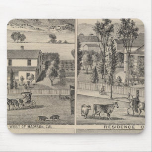 Dunnigan, Winters, Madison farm Mouse Mat