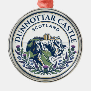 Dunnottar Castle United Kingdom Metal Tree Decoration