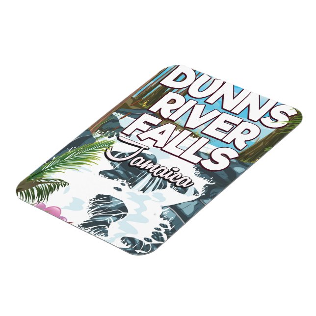 Dunn's River Falls Jamaica travel poster Magnet (Left Side)