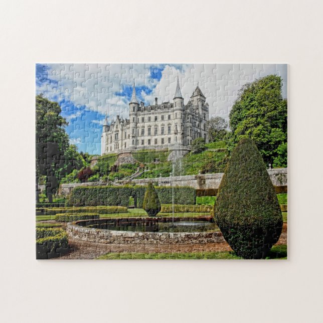 Dunrobin castle architecture photo jigsaw puzzle (Horizontal)