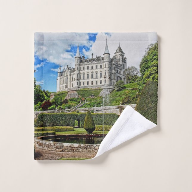 Dunrobin castle architecture photo wash cloth (Wash Cloth)