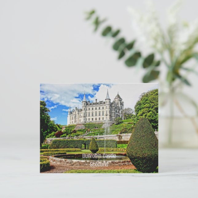 Dunrobin Castle, Scotland, Postcard (Standing Front)