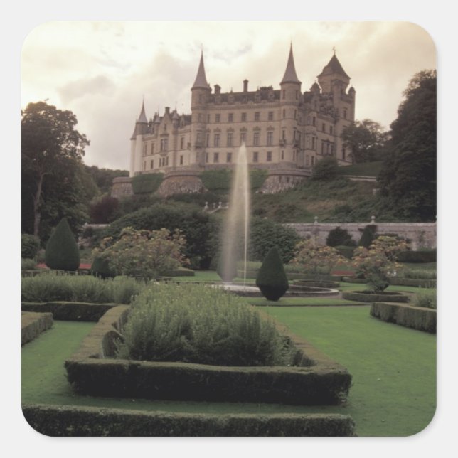 Dunrobin Castle, Scotland Square Sticker (Front)