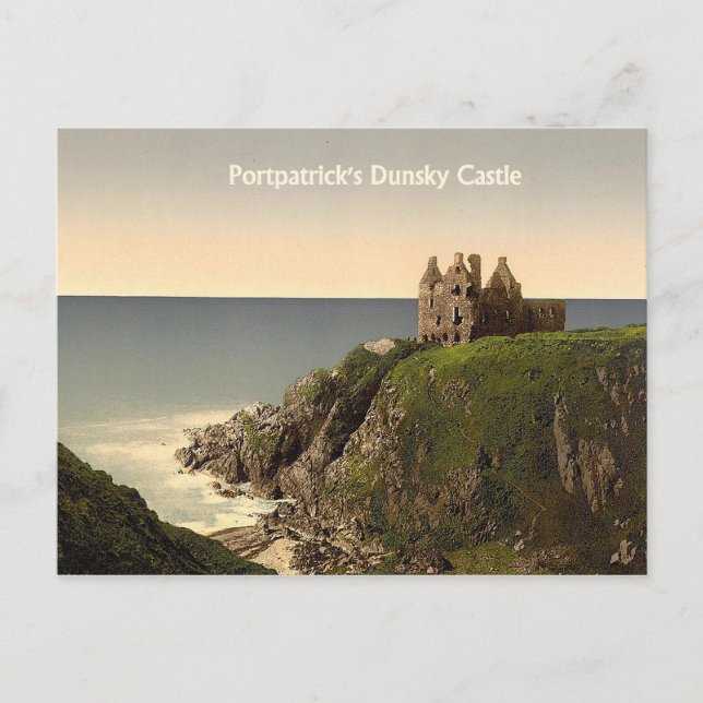 Dunsky Castle at Portpatrick Postcard (Front)