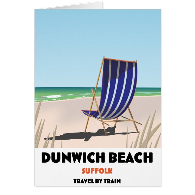 Dunwch Beach Suffolk vintage train poster (Front)