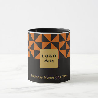 Duo black and burnt orange craft - Business Log Mug