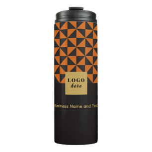 Duo black and orange - Business LogThermal Tumbler