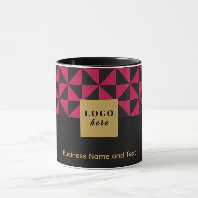 Duo black and pink craft - Business Logo Mug (Center)