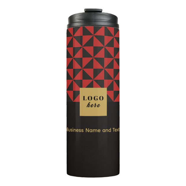 Duo black and red craft - Business Logo Thermal Tumbler (Front)