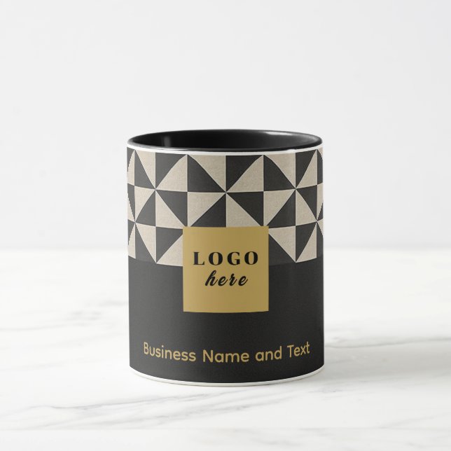 Duo black and stone grey craft - Business Logo Mug (Center)