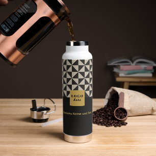 Duo black & grey - Business Logo Water Bottle