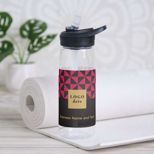 Duo black & pink - Business Logo Water Bottle (Yoga)