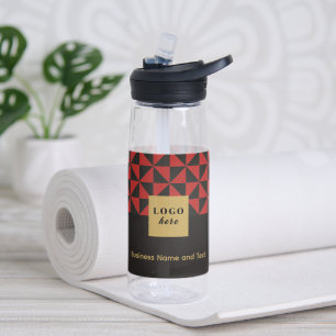 Duo black & red - Business Logo Water Bottle