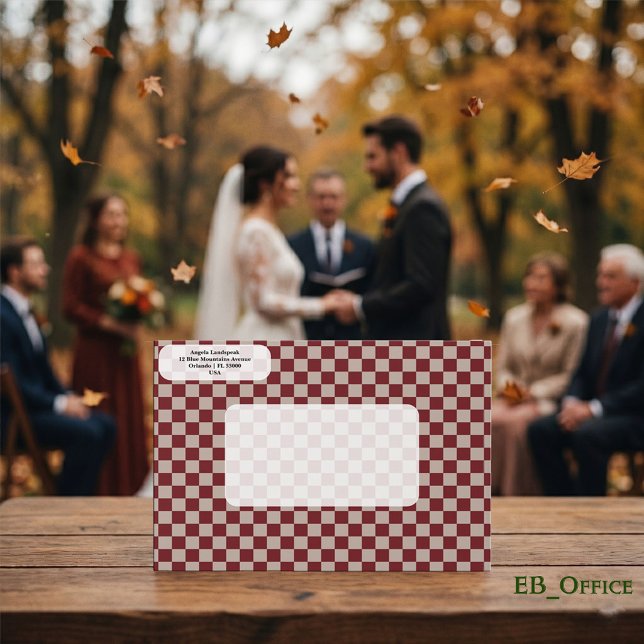 Duo Brown & Taupe Chequerboard  Self Addressed Envelope (Love the envelope, but looking for a different hue? Visit EB_Office to explore our full collection.)