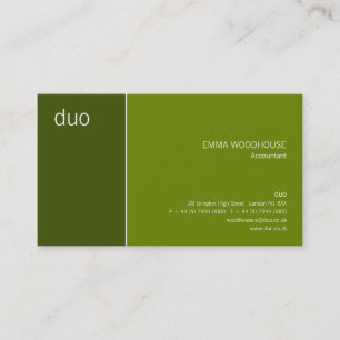 Duo Cadet May Green Business Card