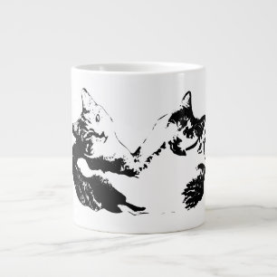  Duo Cat Companions Ink Portrait Mug
