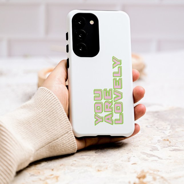 Duo colored typography-You are lovely mantra Samsung Galaxy S22 Case (Creator Uploaded)