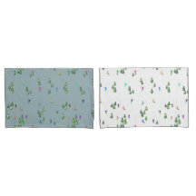 Duo Colour Alpine Skiers Pine Trees Blue White