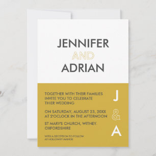 Duo Colour Editable Modern Minimalist Invitation