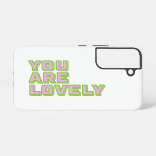 Duo coloured typography-You are lovely mantra Samsung Galaxy Case