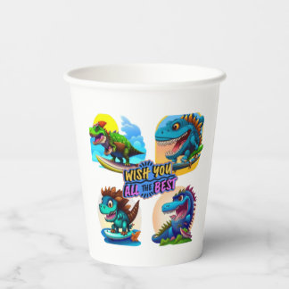 duo dinosaur paper cups
