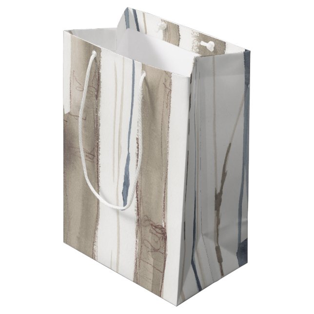 Duo Tone Trees II Medium Gift Bag (Front Angled)