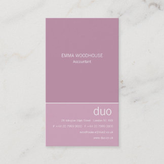 Duo Vertical Thistle Business Card