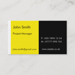 Duo - Yellow & Black (2" x 3.5") Business Card