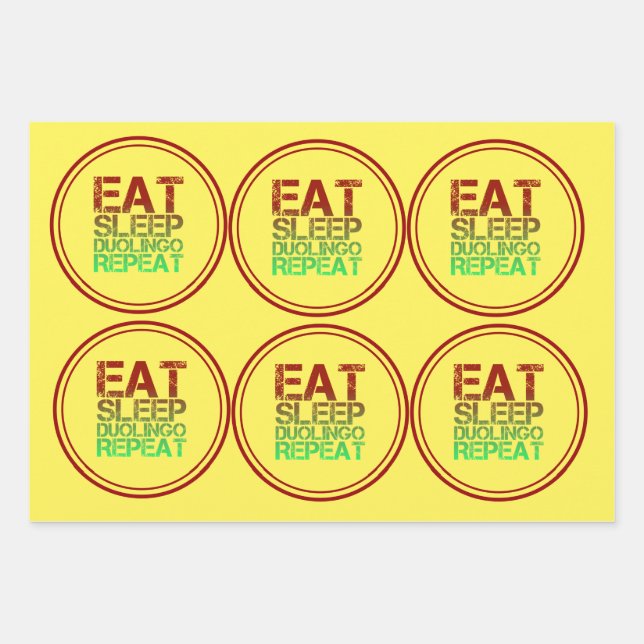 duolingo wrapping paper sheet (Front)