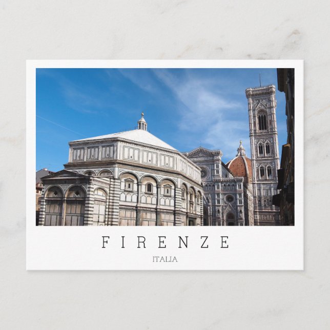 Duomo and Baptistry, Florence, Italy Postcard (Front)