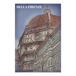 ** DUOMO Church Firenze Florence Italy AP12 Poster
