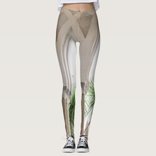 Duomo di Amalfi Garden #1 #travel #wall #art  Leggings (Front)
