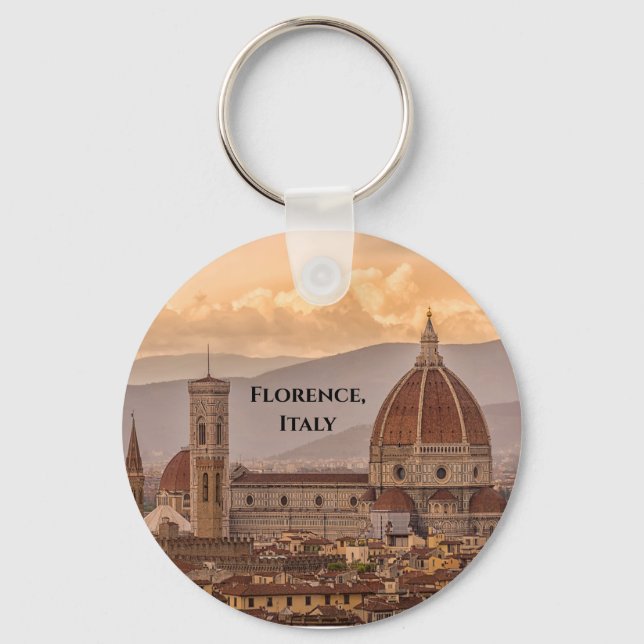 Duomo di Firenze Florence Italy Design Keychain (Front)