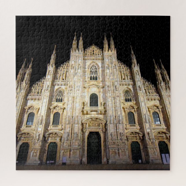 Duomo di Milano  at Night - 20x20 - 676 pcs. Jigsaw Puzzle (Vertical)
