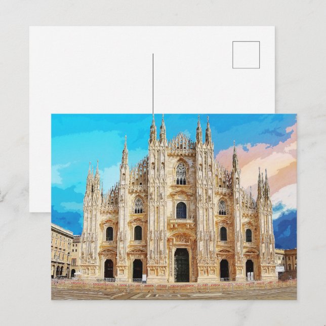 Duomo di Milano Church Milan Italy #2 Postcard (Front/Back)