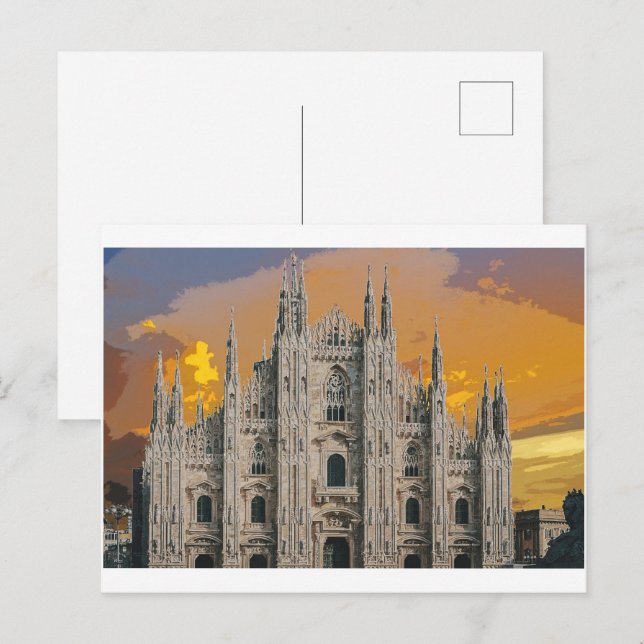 Duomo di Milano Church Milan Italy Postcard (Front/Back)