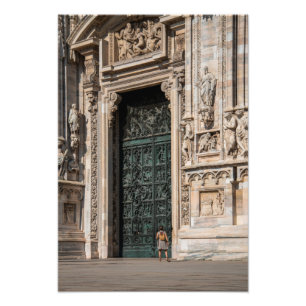 Duomo Door Girl Photo Print