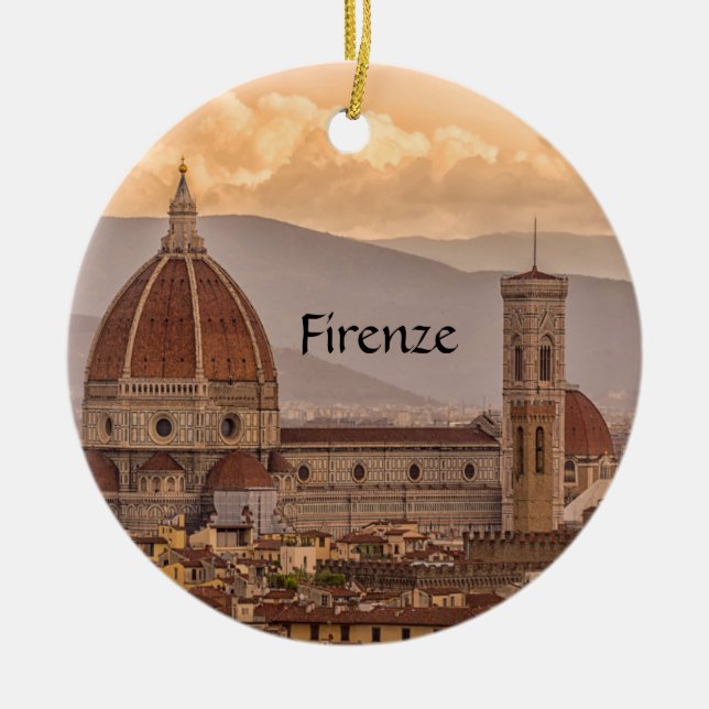 Duomo Florence Italy Cathedral Design Ornament (Front)