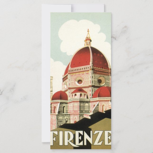 Duomo in Firenze Florence Italy Vintage Travel Art (Front)