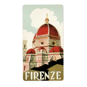 Duomo in Firenze Florence Italy Vintage Travel Art